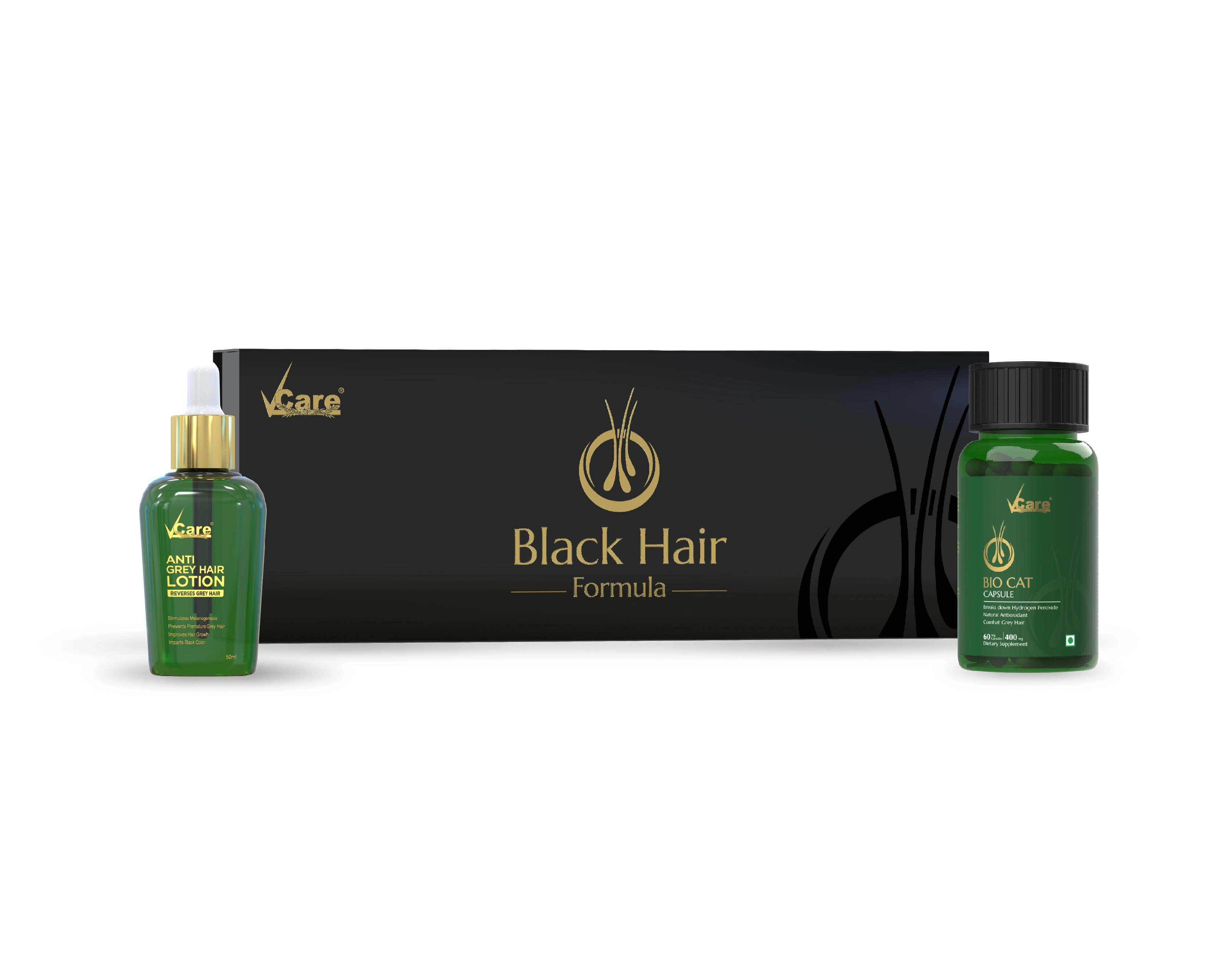 Black Hair Formula Kit by Vcare