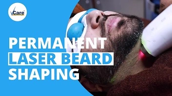 Permanent laser beard shaping