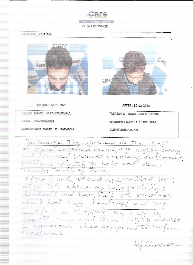 Hairfall_treatment_customer_feedback_vcare Hairfall_treatment_customer_feedback_vcare